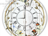 Артикул Цветы акварель, Часы, Creative Wood в текстуре, фото 2
